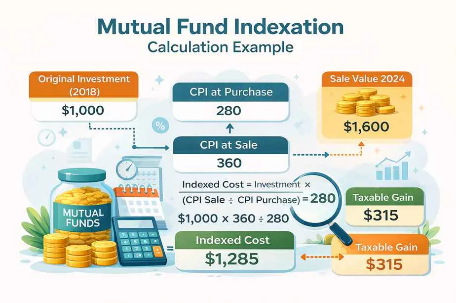 mutual fund indexation calculation example